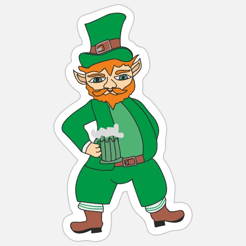 Patrick's day - Sticker Größe S (10 x 10 cm) - Mattweiß