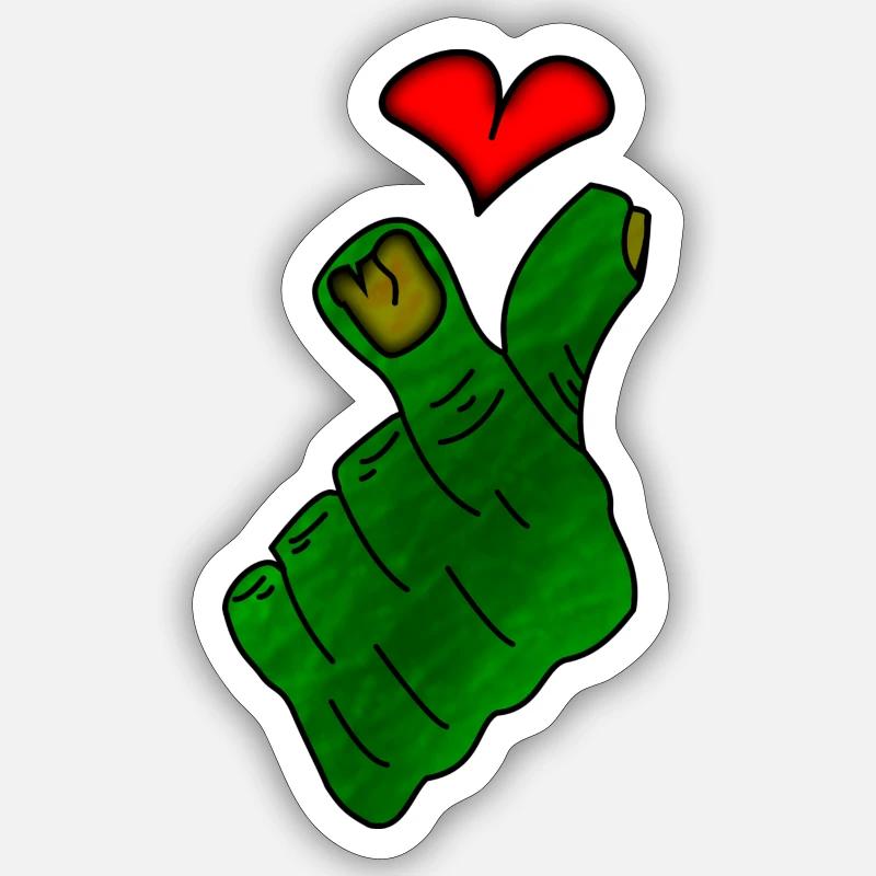 Zombie2 - Sticker Größe S (10 x 10 cm) - Mattweiß
