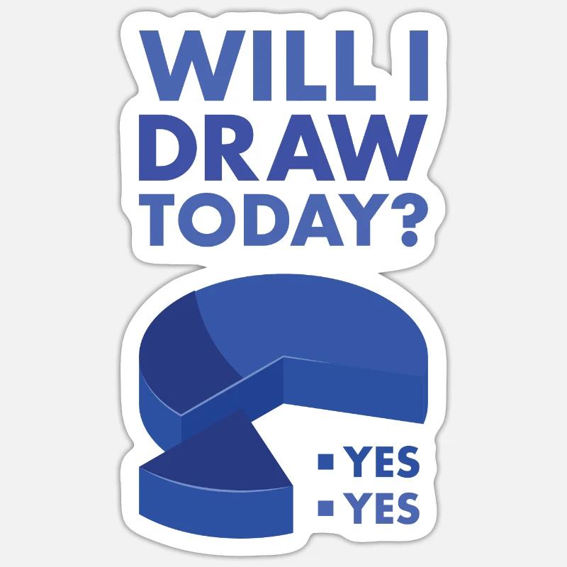 Drawer Will I Dance Today - Sticker Größe S (10 x 10 cm) - Mattweiß