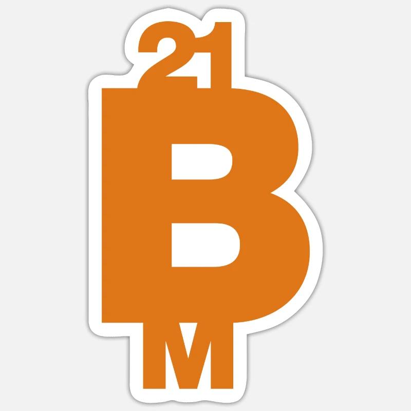 21 millions de Bitcoins - la valeur augmente à l’infini Sticker taille S (10 x 10 cm)