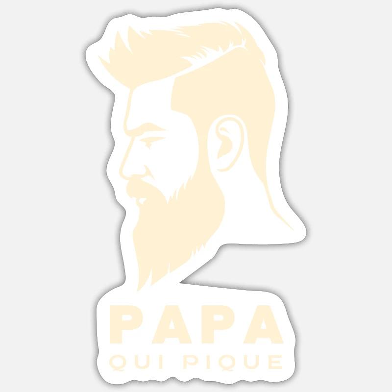 Bearded Dad - Sticker size S (10 x 10 cm) - white matte