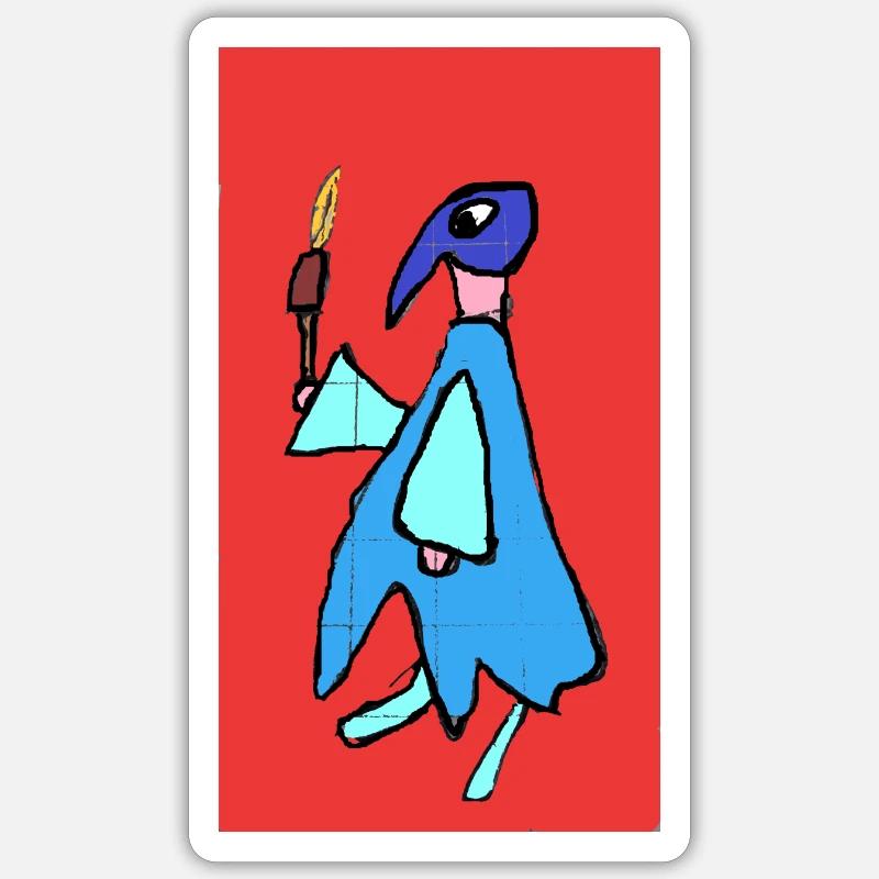 Maske - Sticker Größe S (10 x 10 cm) - Mattweiß