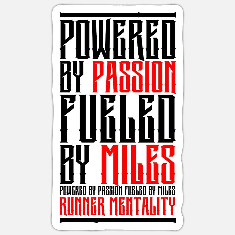 Runner Mentality - Sticker Größe S (10 x 10 cm) - Mattweiß
