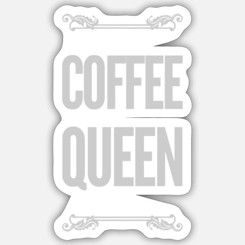 Dicton de café - Sticker taille S (10 x 10 cm) - blanc mat