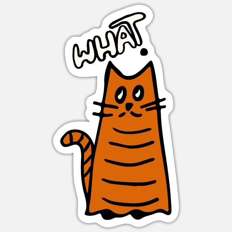 Quoi? Question sur le chat Sticker taille S (10 x 10 cm)