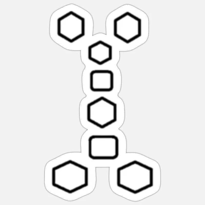 Gebilde - Sticker Größe S (10 x 10 cm) - Mattweiß