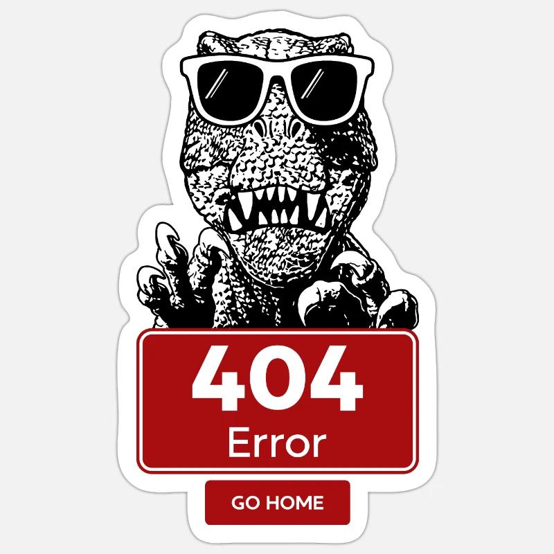 Dinosauri e Internet Sticker formato S (10 x 10 cm)