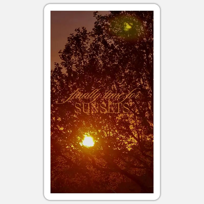Sunset - Sticker size S (10 x 10 cm) - white matte