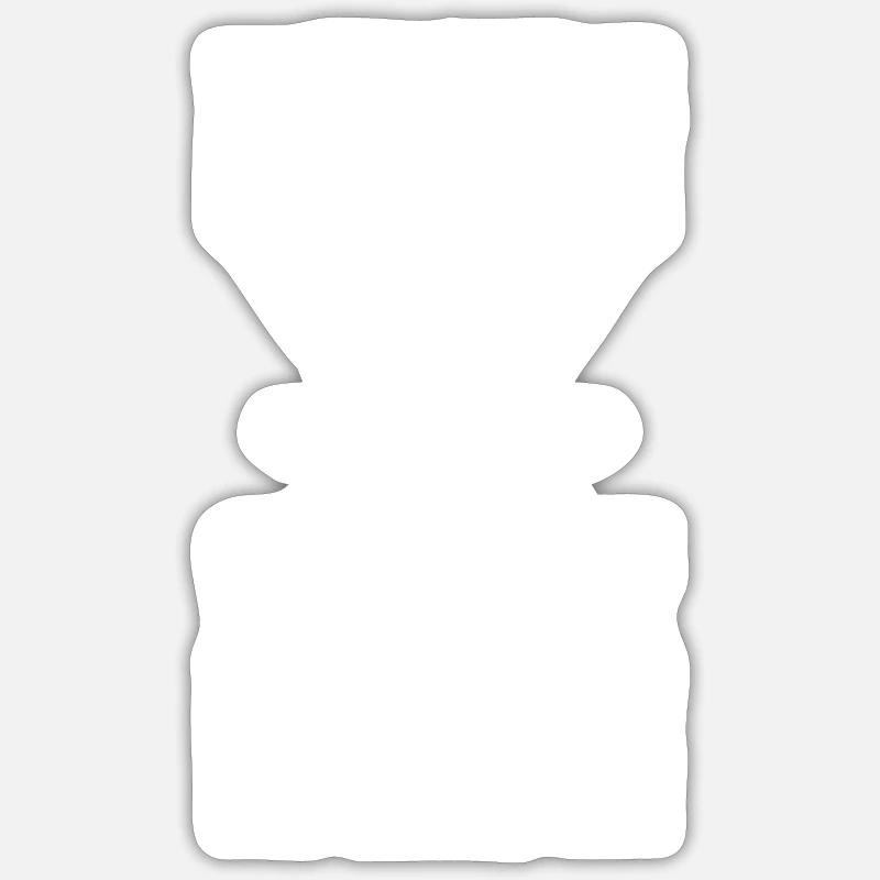 Pause cigarette Addict - Sticker taille S (10 x 10 cm) - blanc mat