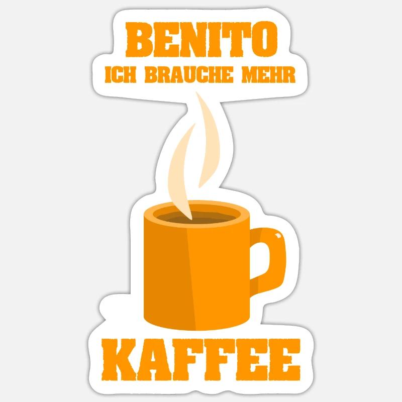 Cafe Benito - Sticker size S (10 x 10 cm) - white matte