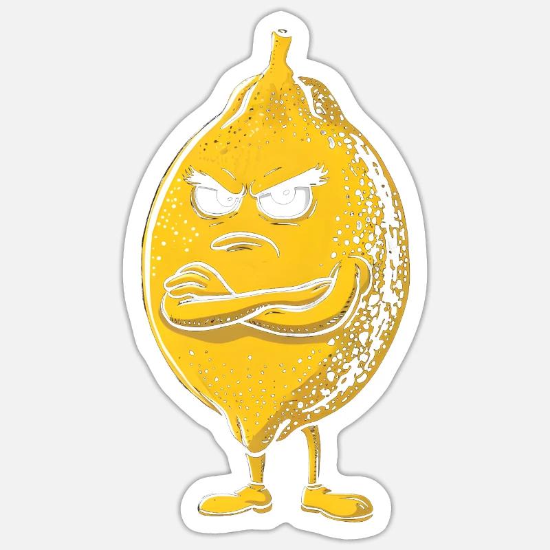 Zitrone Sticker Größe S (10 x 10 cm)