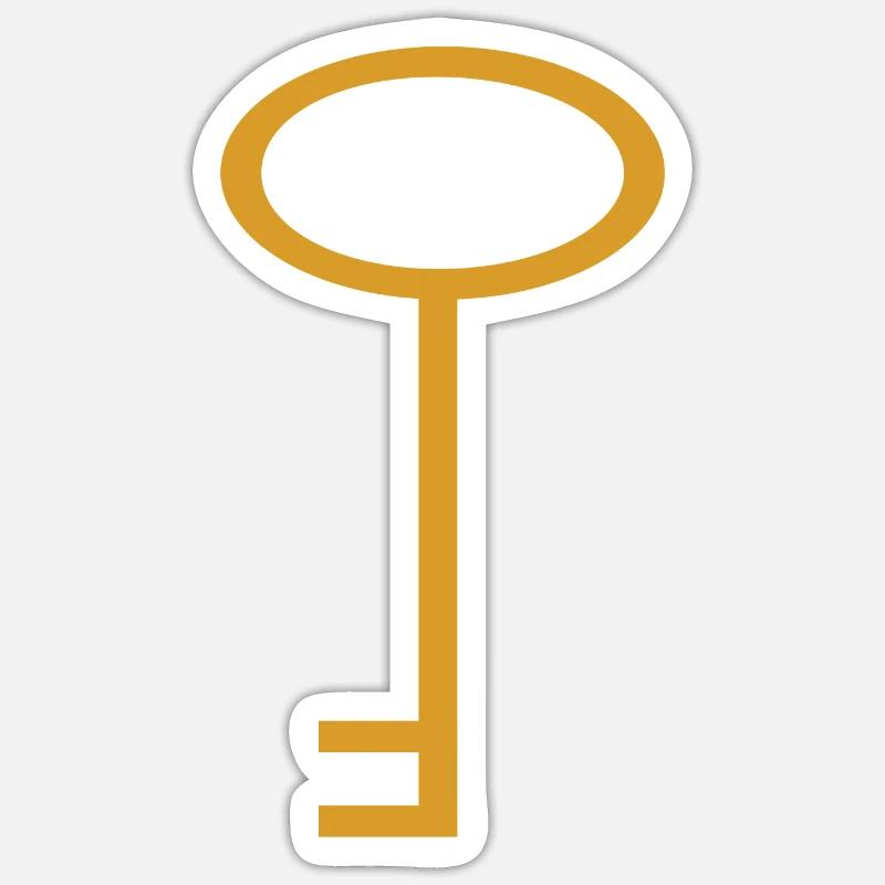 key - Sticker size S (10 x 10 cm) - white matte