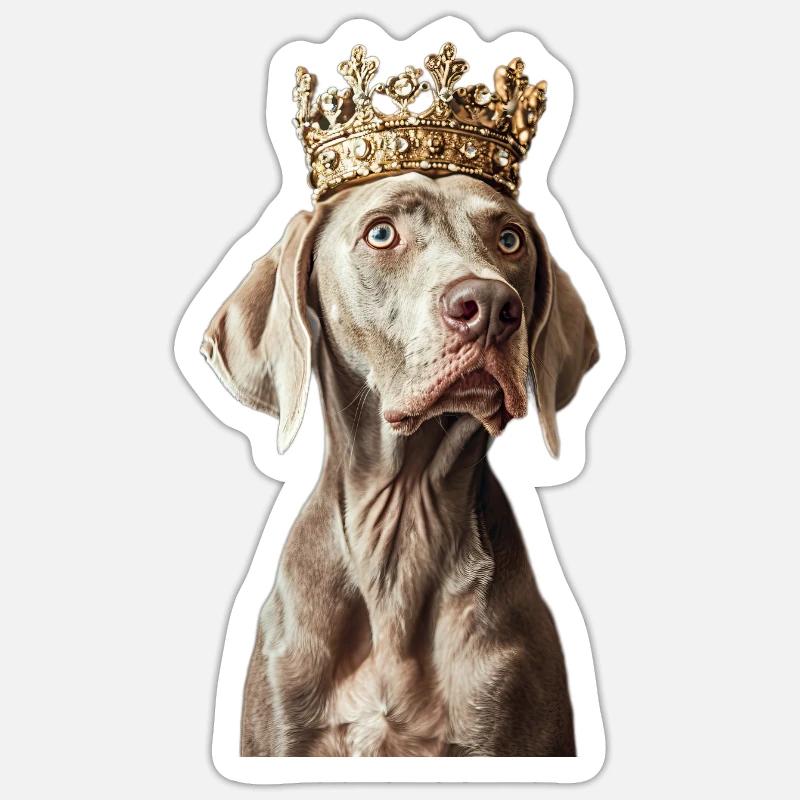 Weimaraner - Sticker taille S (10 x 10 cm) - blanc mat