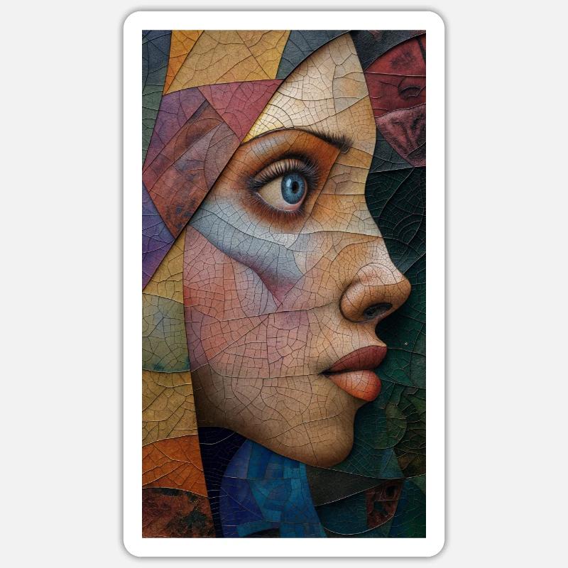 Conscience féminine - Sticker taille S (10 x 10 cm) - blanc mat