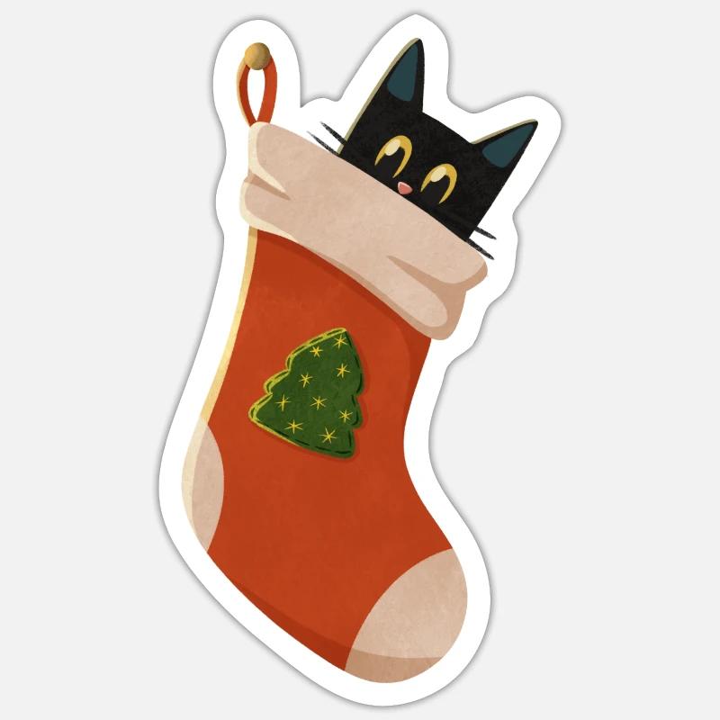 Cat in boots - Sticker size S (10 x 10 cm) - white matte