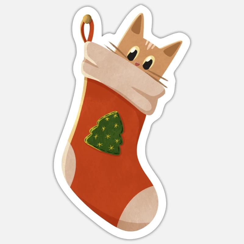 Cute kitten in boots - Sticker size S (10 x 10 cm) - white matte
