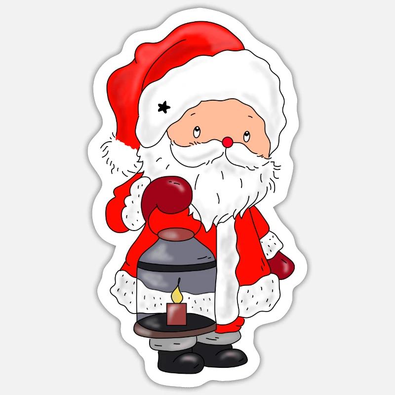 Weihnachtsmann Sticker Größe S (10 x 10 cm)