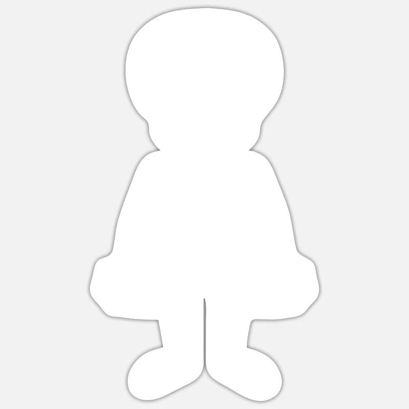 Skelett - Sticker Größe S (10 x 10 cm) - Mattweiß