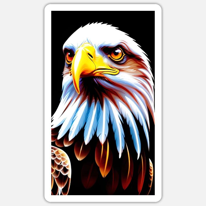 Eagle Front - Sticker Größe S (10 x 10 cm) - Mattweiß