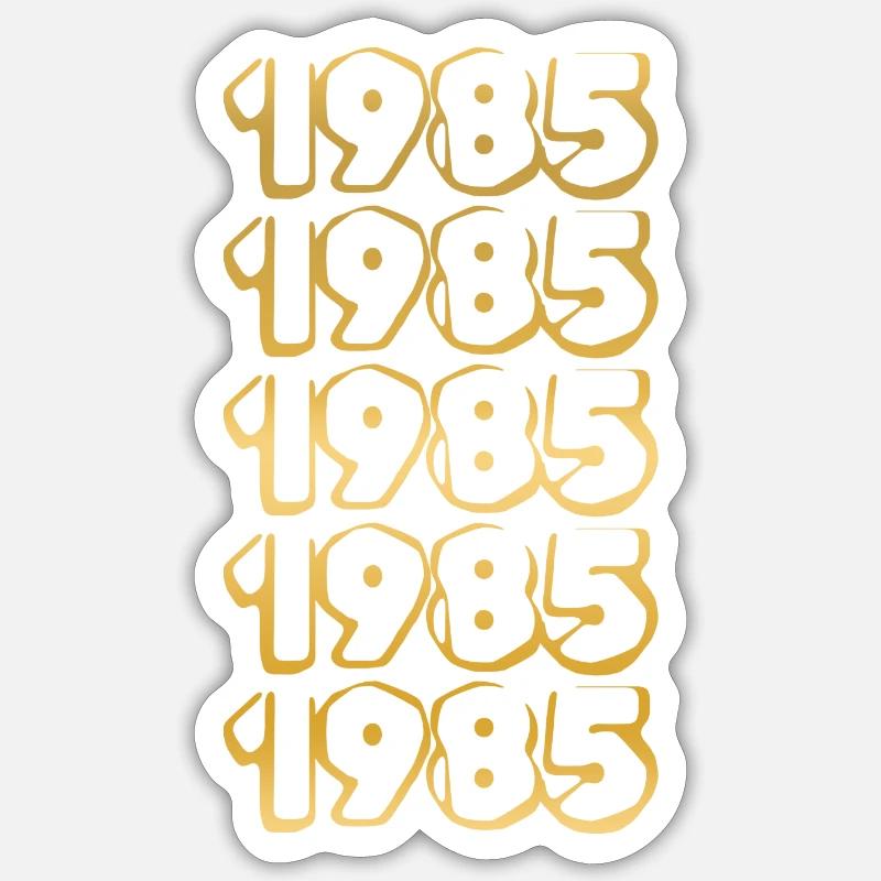 Or 1985 - Sticker taille S (10 x 10 cm) - blanc mat