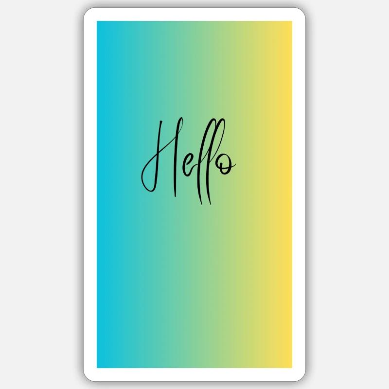 Hello Sticker taille S (10 x 10 cm)