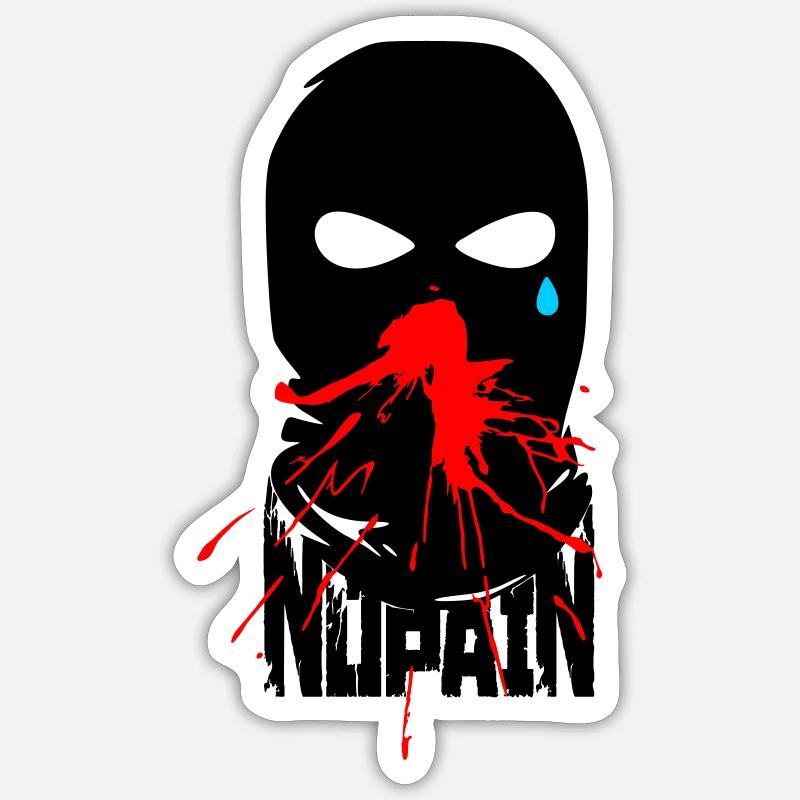 No Pain - Sticker Größe S (10 x 10 cm) - Mattweiß