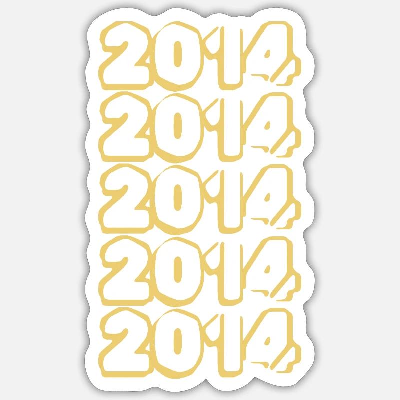 2014 - Sticker size S (10 x 10 cm) - white matte