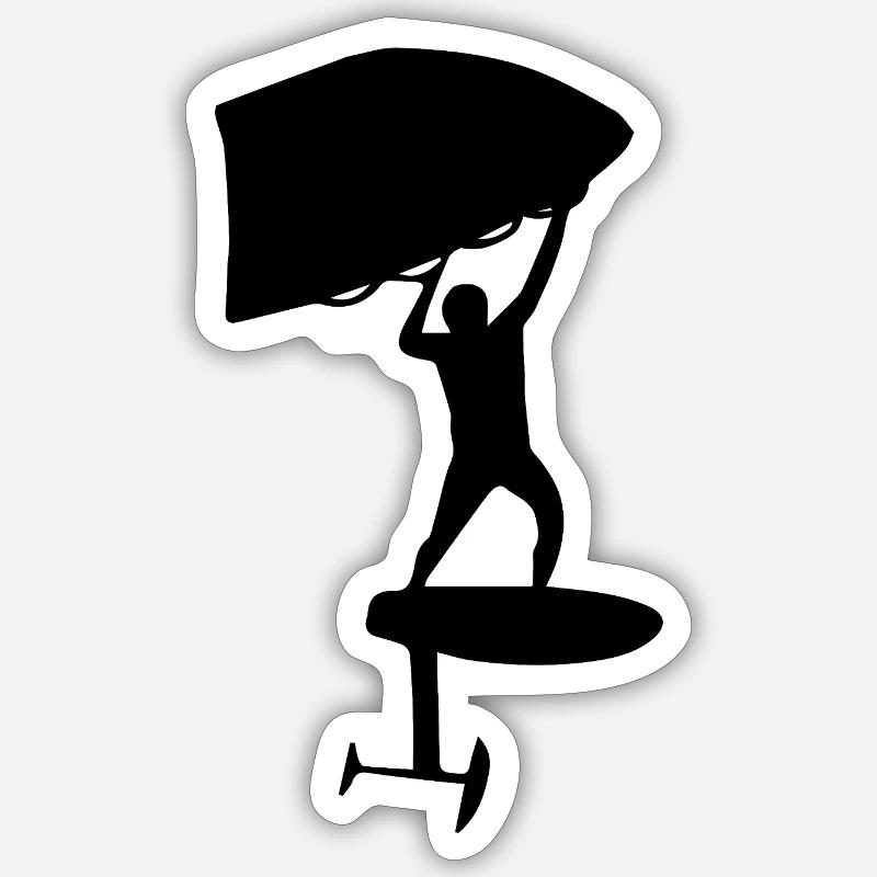 Wingfoiling label Sticker Größe S (10 x 10 cm)
