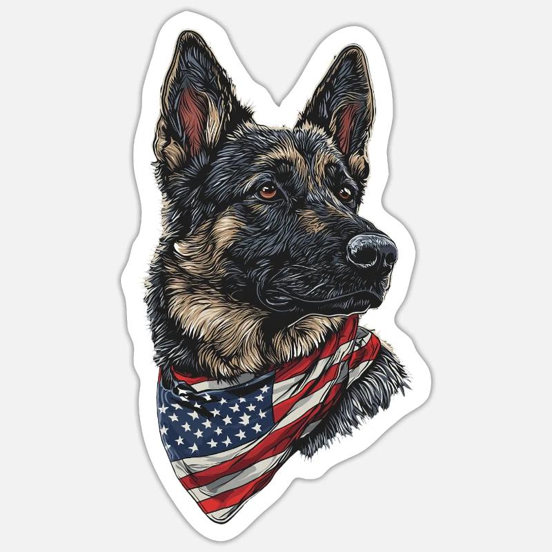 Deutscher Schäferhund Sticker Größe S (10 x 10 cm)