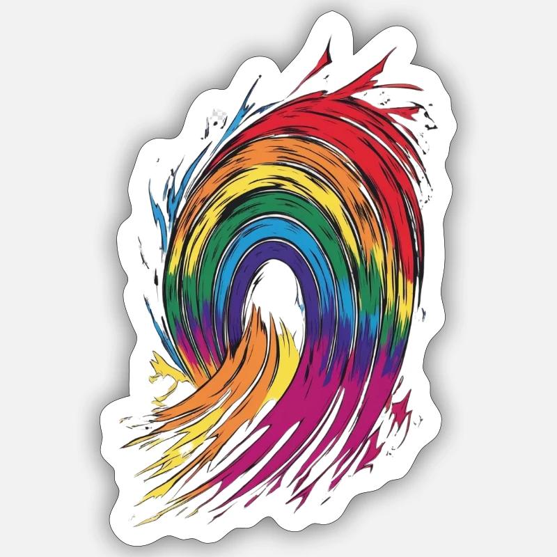 Rainbow - Sticker size S (10 x 10 cm) - white matte