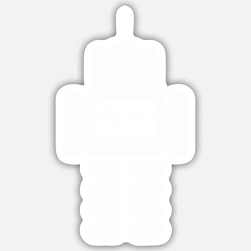 robot - Sticker size S (10 x 10 cm) - white matte