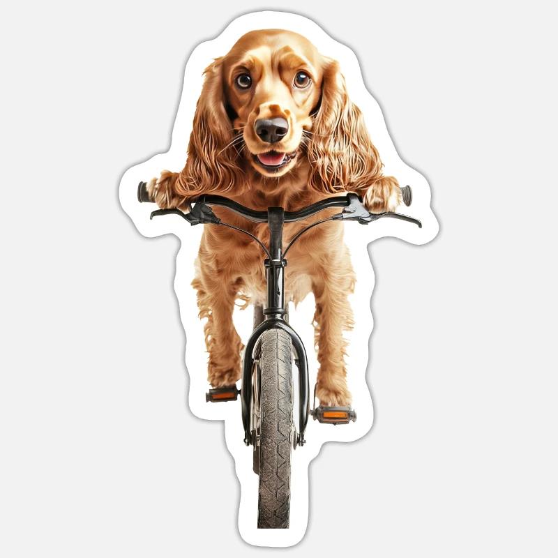 Cocker Spaniel - Sticker Größe S (10 x 10 cm) - Mattweiß
