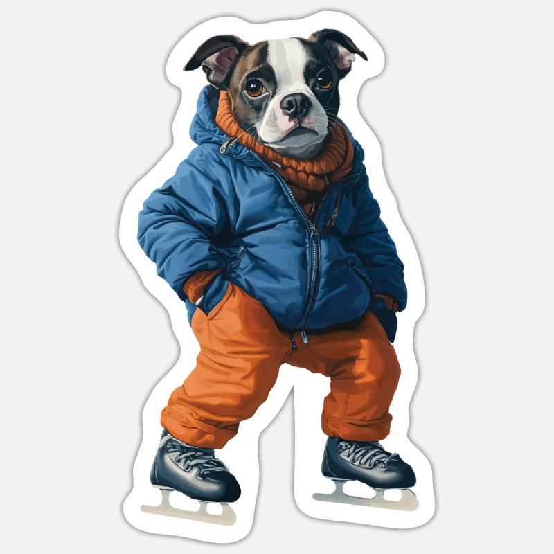 Hund - Sticker Größe S (10 x 10 cm) - Mattweiß