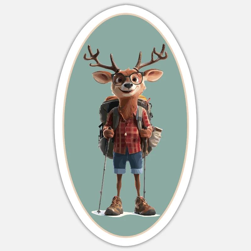 Steinbock - Sticker Größe S (10 x 10 cm) - Mattweiß