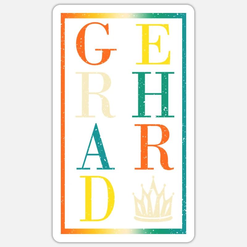 Gerhard - Sticker size S (10 x 10 cm) - white matte