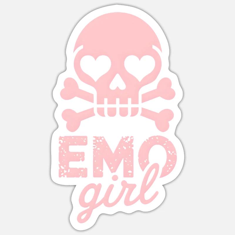 Fille emo ! Sticker taille S (10 x 10 cm)