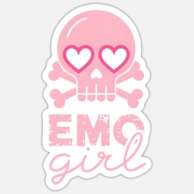 Fille emo ! Sticker taille S (10 x 10 cm)