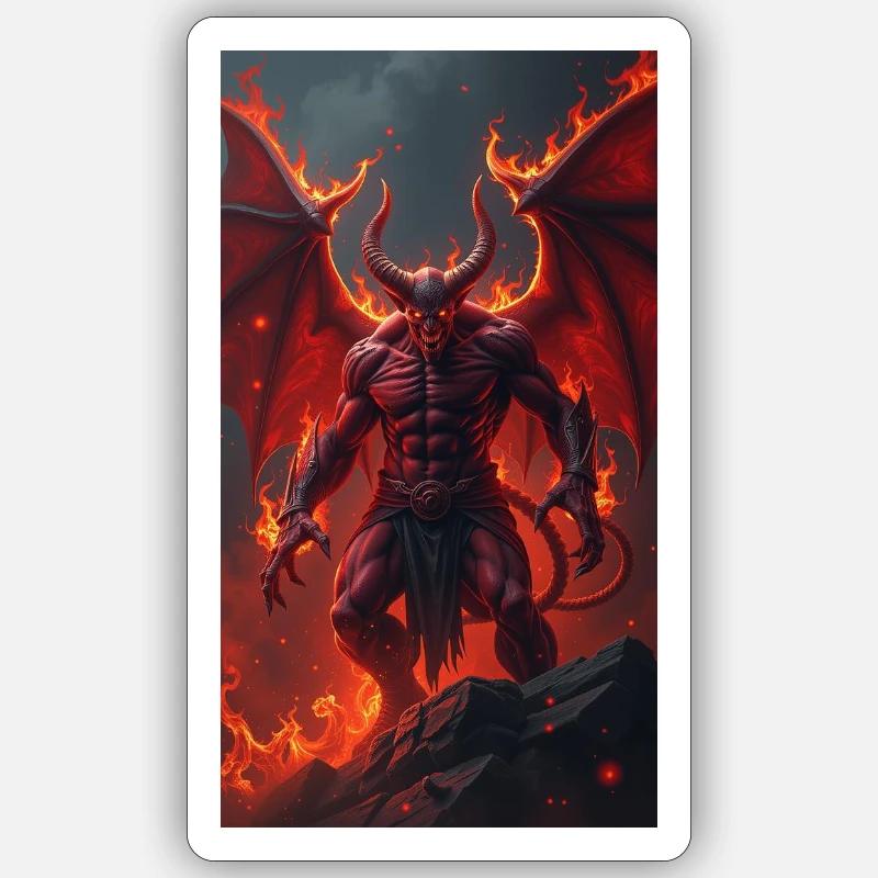 Teufel - Sticker Größe S (10 x 10 cm) - Mattweiß