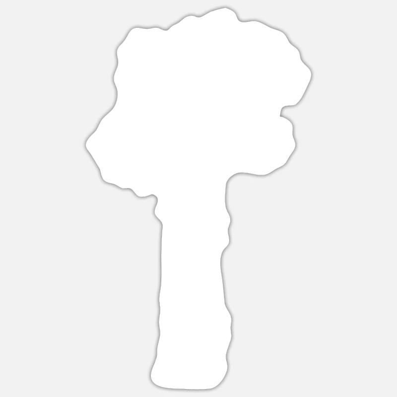 émeu - Sticker taille S (10 x 10 cm) - blanc mat