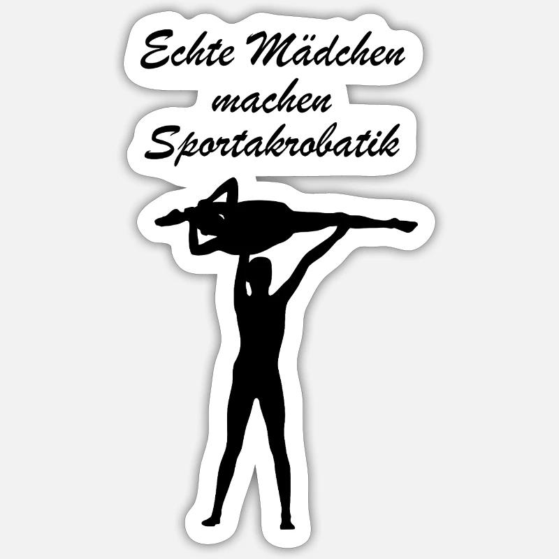 Echte Mädchen Akrobatik Sticker Größe S (10 x 10 cm)
