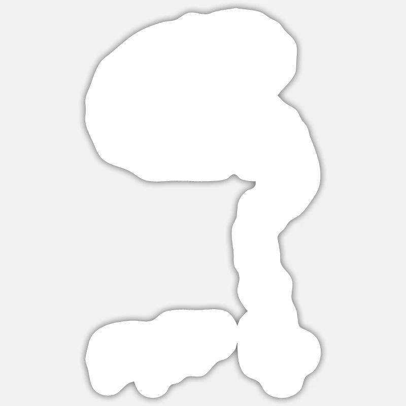 Signature du chapelet - Sticker taille S (10 x 10 cm) - blanc mat