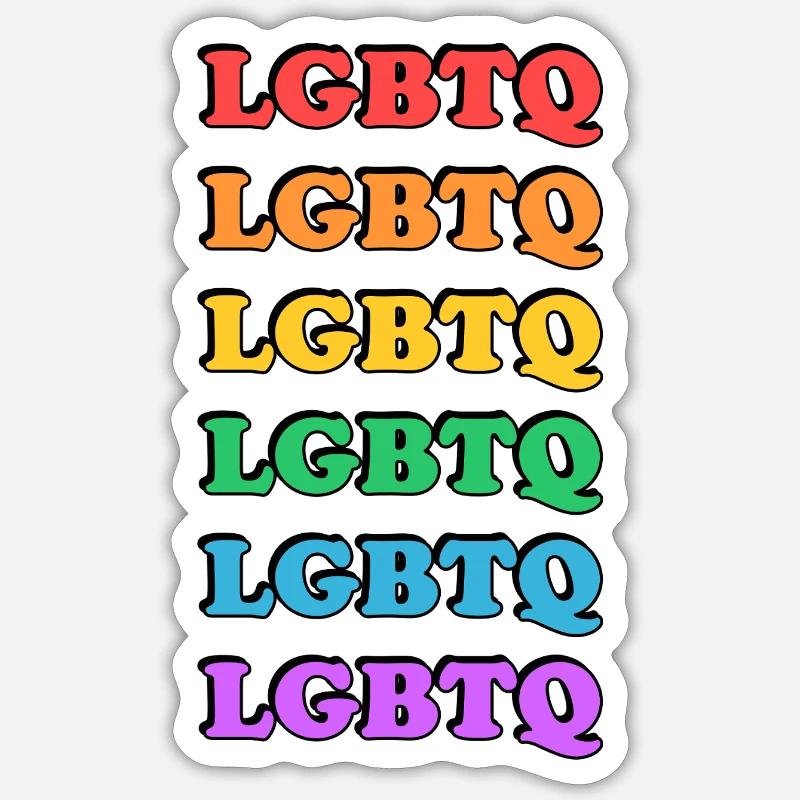 Rainbow LGBTQ  - Sticker size S (10 x 10 cm) - white matte