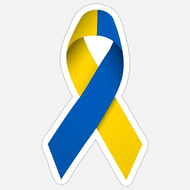 Ukrainian Peace Loop - Sticker size S (10 x 10 cm) - white matte