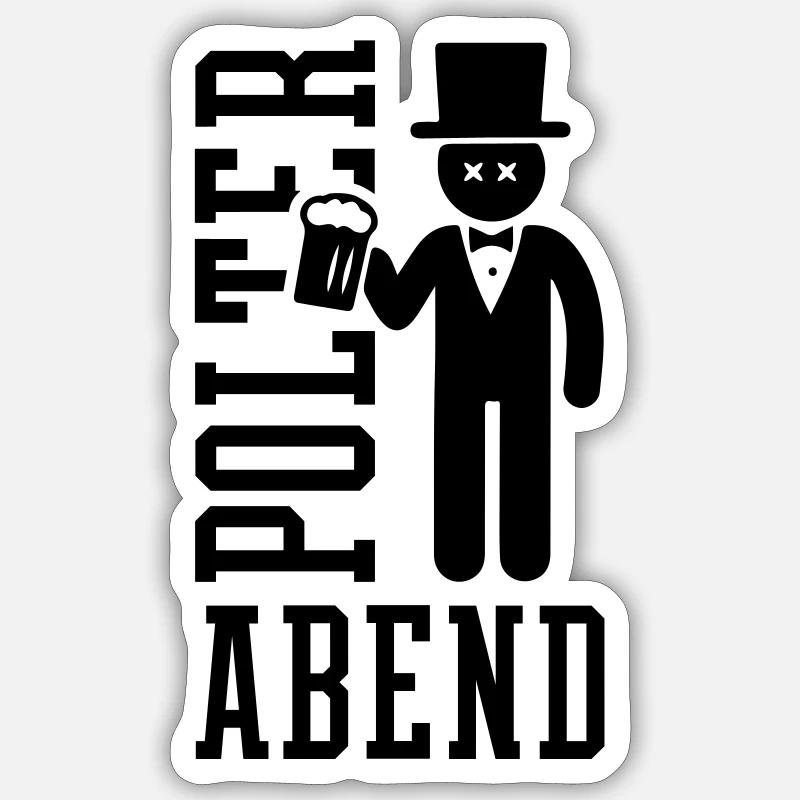 Bachelor party groom - Sticker size S (10 x 10 cm) - white matte