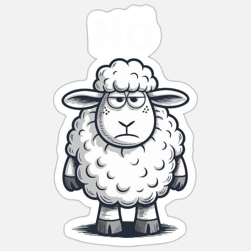Lower Austria – Grumpy Sheep Humor Design Sticker size S (10 x 10 cm)