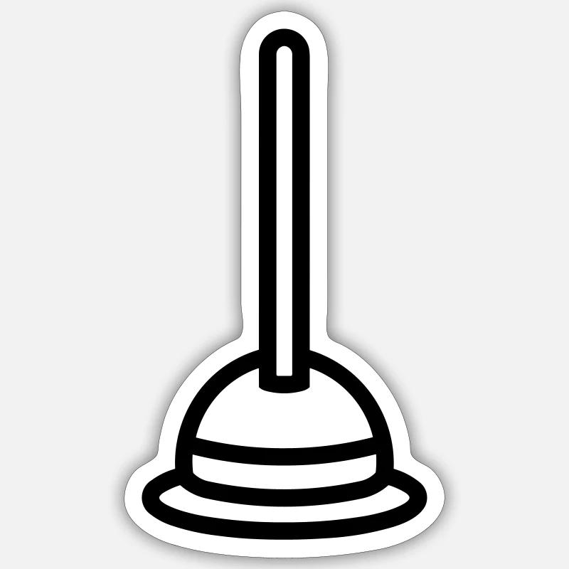 ventouse - Sticker taille S (10 x 10 cm) - blanc mat