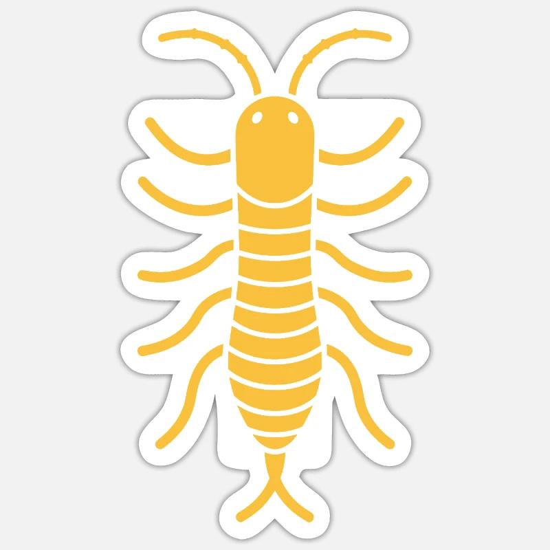 centipede - Sticker size S (10 x 10 cm) - white matte