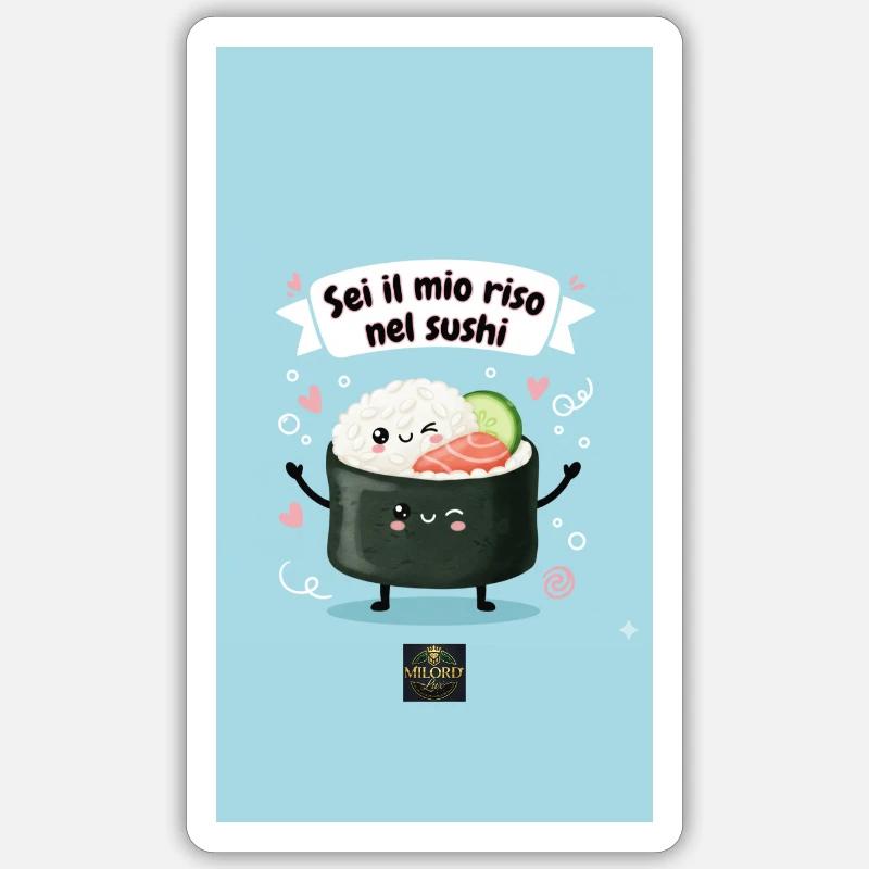 Tasty Threads Sushi Sticker size S (10 x 10 cm)