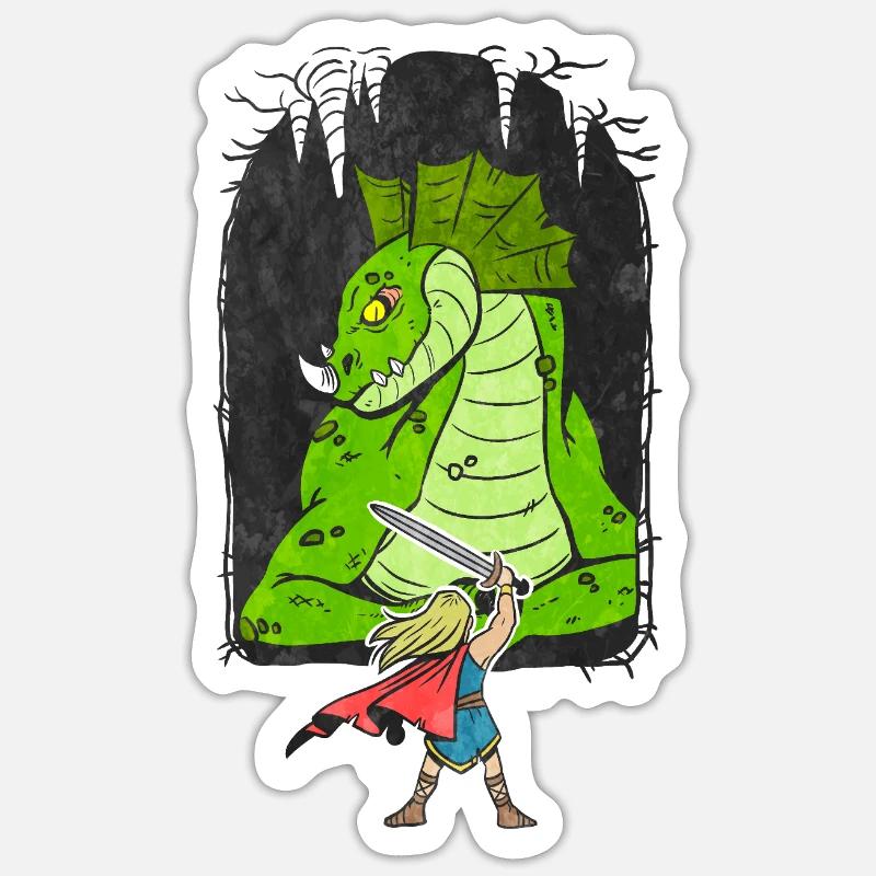Siegfried - Sticker taille S (10 x 10 cm) - blanc mat