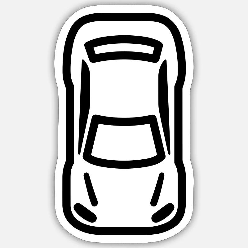 Spitzenwagen - Sticker Größe S (10 x 10 cm) - Mattweiß